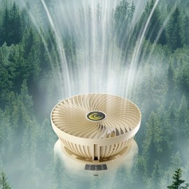 Portable USB Rechargeable Desktop Fan with Adjustable Wind Speed & 3-Speed Adjustable Fan - Wall-Mountable for Home, Office, Kitchen, Bathroom, Outdoor Camping - Sleek White & Black Design, Versatile Airflow, Modern Aesthetic, Durable Construction