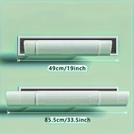 [2pcs Air Deflector] 2pcs Vertical Air Deflector Baffles with Hooks | Stylish White Plastic Design for Home & Office, Prevents Direct Blowing Air, Easy Installation, Modern Aesthetic, Sleek Finish