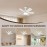 1 Set 20-Inch Modern White Ceiling Fan Light with Remote Control, 3-Speed Wind and Dimmable LED, Switchable Color Temperature, Energy-Efficient Design