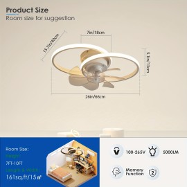 [Modern Ceiling Fan with Light] Modern Low Profile Ceiling Fan with Light | Remote Control, Dimmable LED, Wireless Induction Charging - Energy-Efficient Cooling Fan for Bedroom, Kitchen, Home Decor - Sleek White Design, Contemporary Lighting, Sturdy Construction