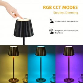 [2pcs RGB Table Lamp] 2pcs RGB Table Lamp - Dimmable Touch Light | 16 Colors, Wireless, Battery Powered | Bedside Decoration for Dining Rooms, Coffee Shops & Hotel Bars