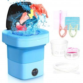 Portable 11-liter Mini Washer With Foldable Design For Travel, Camping, Apartments, Dormitories, And Clothes, Socks, And Underwear Features Three Intelligent Cleaning Modes