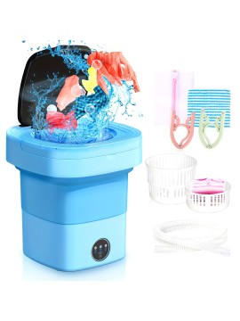Portable 11-liter Mini Washer With Foldable Design For Travel, Camping, Apartments, Dormitories, And Clothes, Socks, And Underwear Features Three Intelligent Cleaning Modes