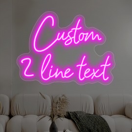 Custom Neon Sign - Personalized LED Light with USB Power, Dimmable Brightness, Neon-like Glow for Home, Bar, Cafe, Wedding, Birthday, Christmas, Halloween Decor - Easy Installation with Button Control - Perfect Gift for Businesses & Events