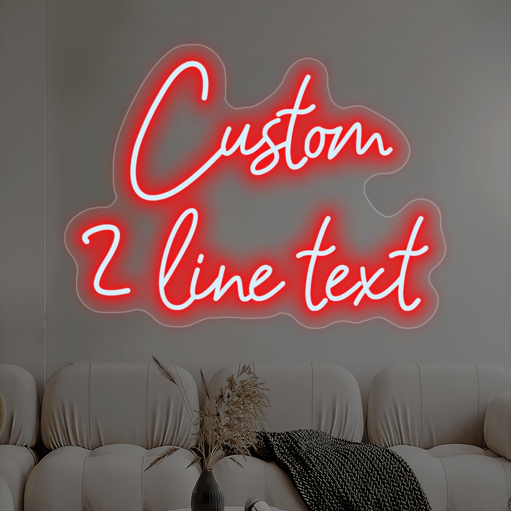 Custom Neon Sign - Personalized LED Light with USB Power, Dimmable Brightness, Neon-like Glow for Home, Bar, Cafe, Wedding, Birthday, Christmas, Halloween Decor - Easy Installation with Button Control - Perfect Gift for Businesses & Events
