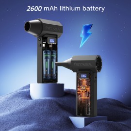 Multifunctional Portable Cooling Fan, High-Speed Turbojet Fan - 4-Speed Adjustable, Includes multiple accessories, digital battery indicator, USB-C Rechargeable - Suitable for Personal Cooling, Car Snow Removal, Dust Blowing, and Vehicle Cleaning., Fan with Cooling Effect, Rechargeable Handheld Fan, Waist Cooling Fan, Compact Design, Efficient Airflow, Durable Construction, Outdoor Enthusiasts, Office Workers