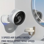 USB plug-in desktop fan, with 5-speed adjustment and mute fan capable of shaking head, can set the blowing time with detachable net cover, and portable fans for home, office, dormitory and travel can be hung on the desktop and hung on the wall., Portable Fan, Portable Fan, Office Fan, Home Fan, Modern Fan, Sleek Fan, Quiet Fan, Mute Operation, Timer Function, Headshaking Fan, Travelers, Home Users