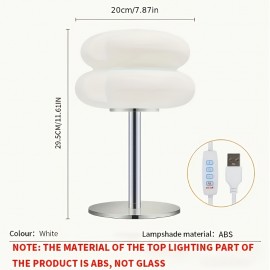 1pc Bread Table Lamp- Dimmable USB Powered Ambient Light for Living Room, Bedroom, And Home Office- Perfect for Bedside, Nightstand, And Desk Decor