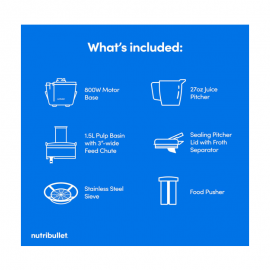 NutriBullet Juicer Pro Centrifugal Juicer Machine for Fruit, Vegetables, and Food Prep, 27 Ounces/1.5 Liters, 1000 Watts, Slow Masticating Juicer Machine, Juicer Machines Vegetable and Fruit, Portable Juicer