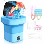 Portable 11-liter Mini Washer With Foldable Design For Travel, Camping, Apartments, Dormitories, And Clothes, Socks, And Underwear Features Three Intelligent Cleaning Modes