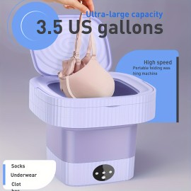 Mini Washing Machine, Folding Washing Machine, Easy To Carry And Use, Underwear And Socks Are More Healthy To Wash Separately, Good Household Appliances, Do Not Take Up Space For Business Trips, 3 Colors Are Available, 3.5 Gallon Washing Machine