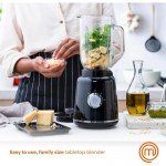 Glass Blender Shakes and Smoothies, Milkshake Maker, Drink Margarita Machine, Fruit with, Soup, Sauces, Food Puree etc, Stainless Steel Blades, 33oz, 400w, Black, Kitchen Blender, Smoothie Maker, Stylish Blender, Modern Kitchen Tool